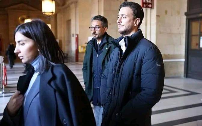 سعد لمجرد وزوجته في المحكمة في جلسة سابقة (سوشيال ميديا)